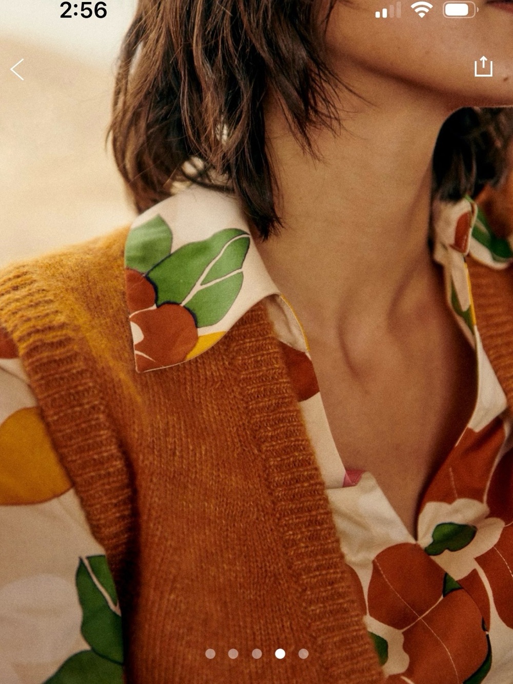 NWT Sezane Maxime sweater vest ochre mustard orange knit vest - Picture 4 of 9